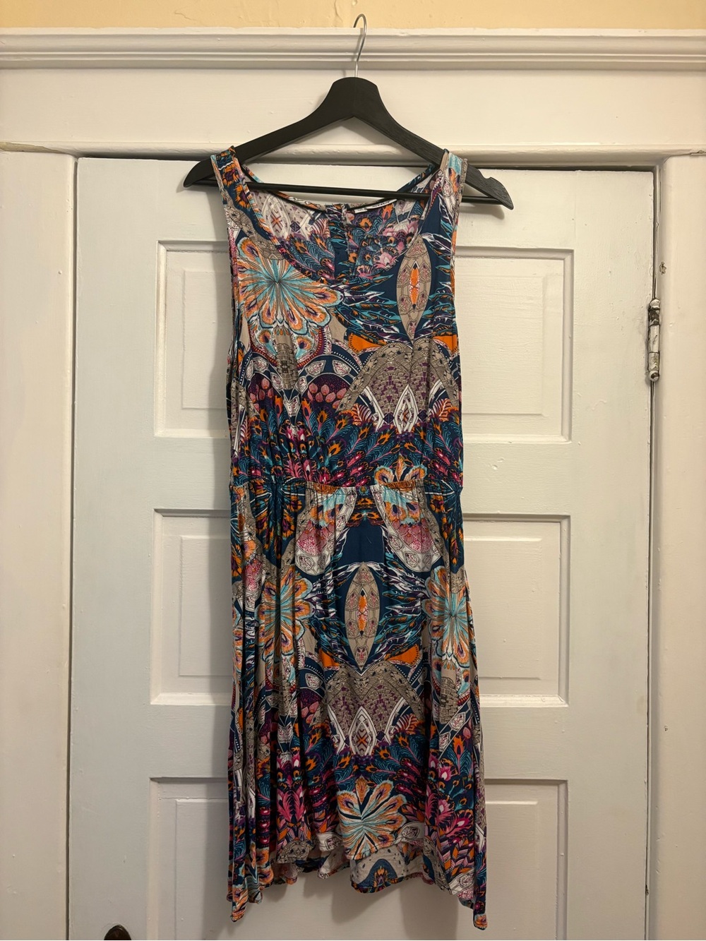 Only Multicolor Paisley Midi Dress in Navy and Teal